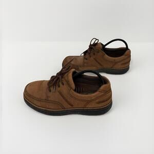 STREETCARS Mens 8.5 Brown Leather Comfort Oxford Casual Lace Up Shoes